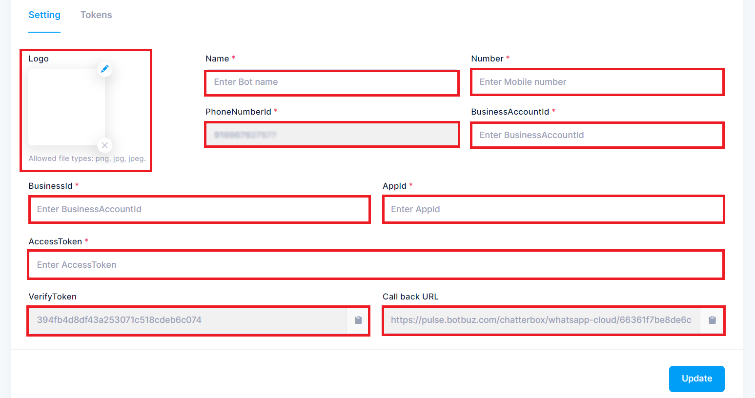 Docusaurus Bot Settings